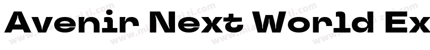 Avenir Next World ExtraBold It字体转换